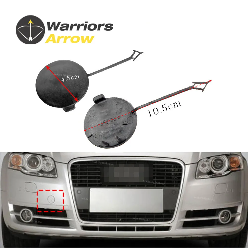 Front Bumper Eye Cover Tow Hook Cap Converison Kit for Audi A4 S4 B7 05-08