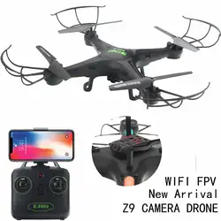 Quadcopter Дрон Z9 Wi-Fi RTF 2,4 4CH нам вертолет Безголовый режим один ключ возвращение hd-камера Дрон с Wi-Fi FPV игрушечные Квадрокоптеры