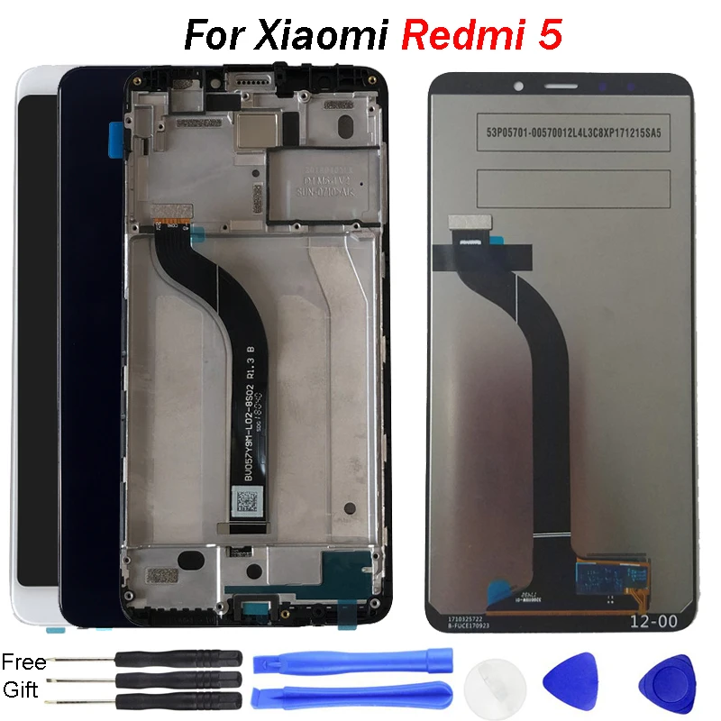 

For Xiaomi Redmi 5 LCD Display Digitizer Touch Screen Assembly Frame 5.7 inch for Redmi 5 display Replacement Repair Parts tools