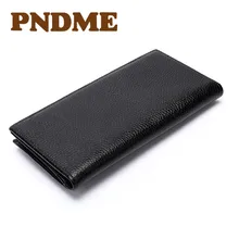 Мужской кошелек, деловой Длинный кошелек, многофункциональный кожаный мужской кошелек