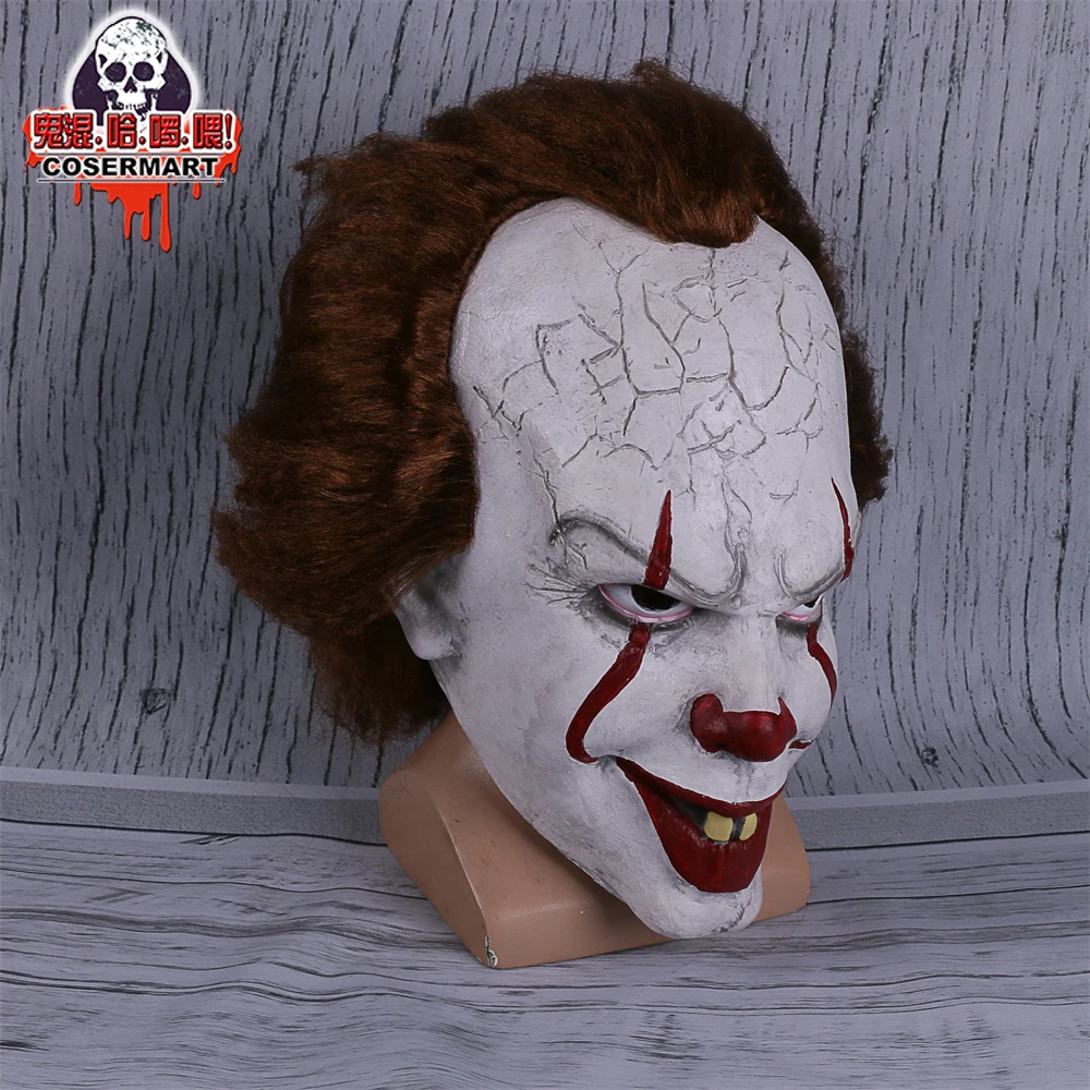 2017 Movie Stephen King's It mask Joker Mask Tim Curry Horrible Mask Cosplay Halloween Party (7)