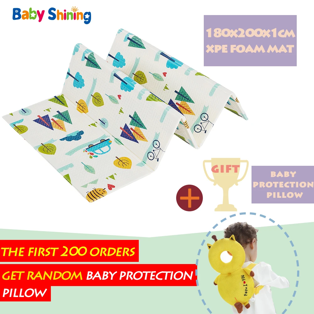 Baby Shining Kids Play Game Mats Rugs Mat Cotton baby play mats 180*200cm Blanket Floor Carpet for Kids Room Baby Gifts