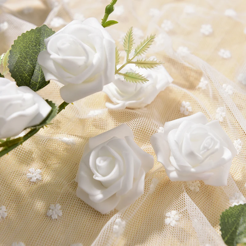50pcs 4.5cm Small Mini Roses Foam Artificial Flowers For Wedding Festive Decoration Handmade Pompom DIY Craft Accessories #D7 50pcs 4.5cm Small Mini Roses Foam Artificial Flowers For Wedding Festive Decoration Handmade Pompom DIY Craft Accessories #D7