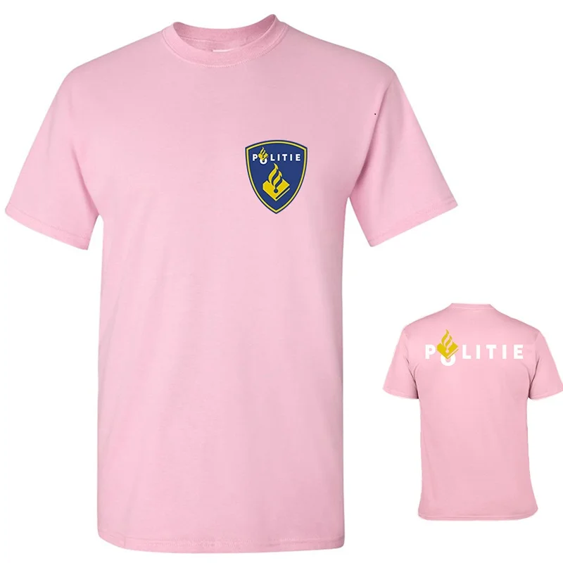 

New men's short-sleeved t-shirts for the Dutch special police force in summer 2019 printed cotton short-sleeved t-shirts