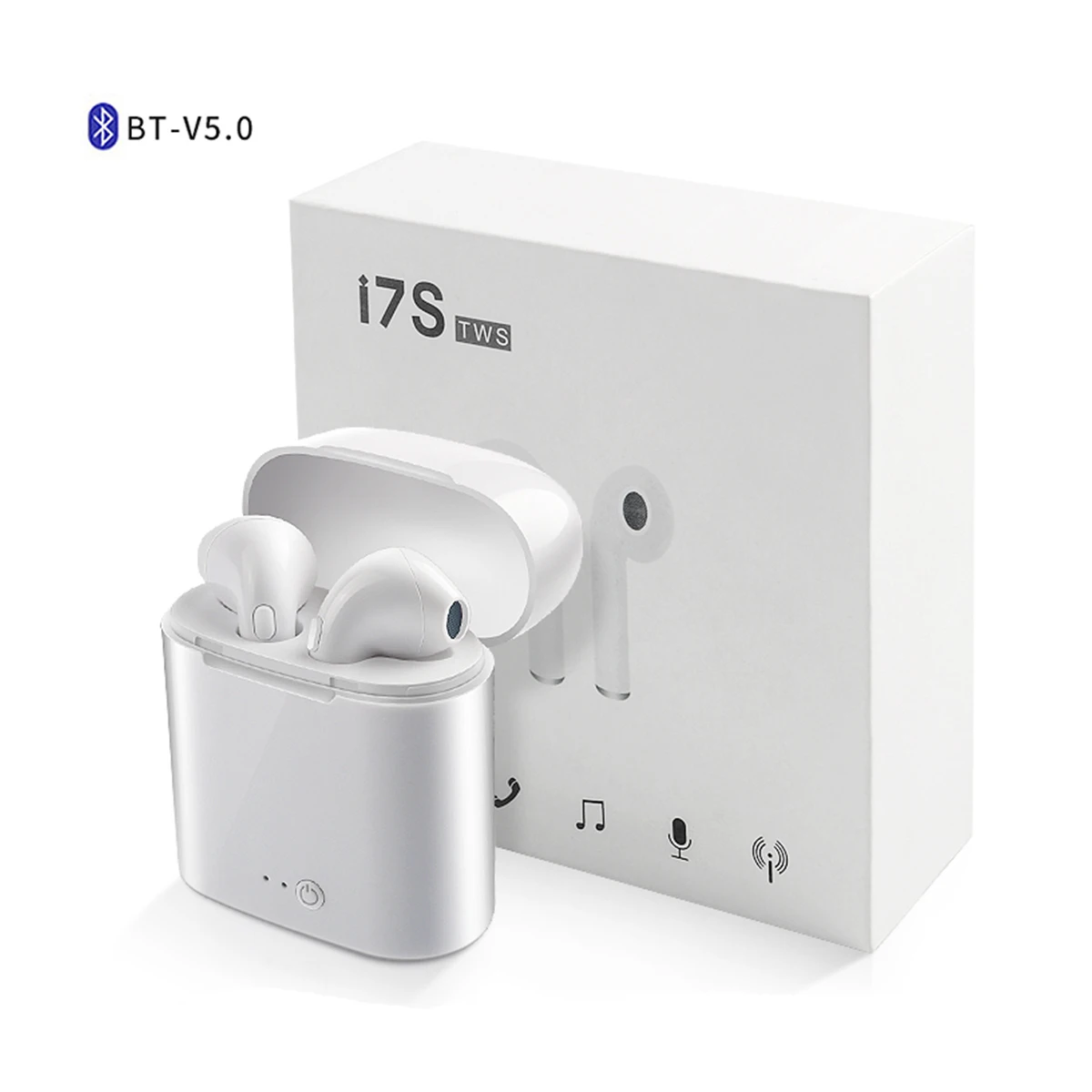 

i7S TWS Bluetooth Earphone Wireless 5.0 Stereo Sports Headset In-Ear Earbuds Earphones With Charging Case For Xiaomi Huawei
