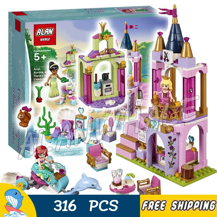 

316pcs Princess Friends Ariel Aurora and Tiana's Royal Celebration 25023 Model Building Blocks Bricks Compatible With Lago