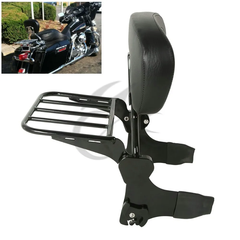 Schienale Sissy Bar Set W/Portapacchi Per Harley Road King Street Glide