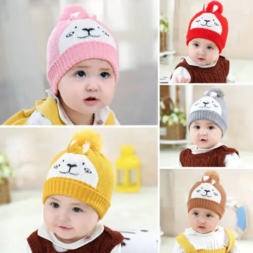 

Pudcoco Cute Toddler Kid Girl&Boy Baby Infant Winter Warm Crochet Knit Hat Beanie Cap Hats