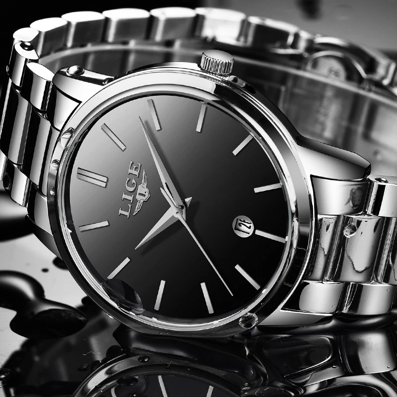 LIGE 2018 New Men Sport Waterproof Watch Men Fashion Stylish simplicity Date Display Quartz Watches Mens Clock Relogio Masculino