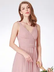 Vestido Madrinha розовый кружева долго невесты Dresses2019 Сексуальная Линия платье для Свадебная вечеринка гостей свадьбы платье Vestido Largo Si