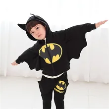 Комплект одежды с Бэтменом; костюм для мальчиков; куртка с капюшоном+ брюки; детский спортивный костюм; Весенний детский спортивный костюм; Одежда для мальчиков