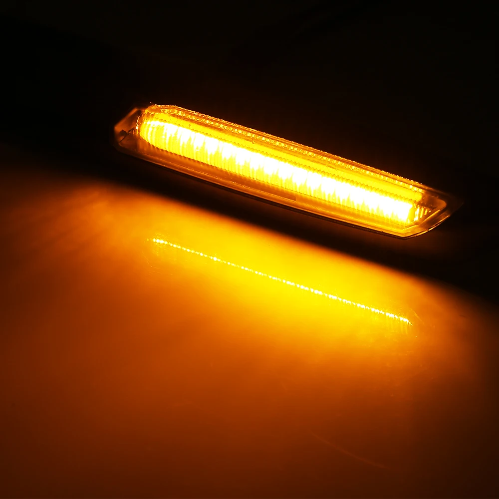 Комплект из 2 предметов, светодиодный, боковой, габаритный фонарь указателя поворота светильник Fender лампа для BMW E90 E91 E92 E39 E60 E83 E53 янтарно-желтый