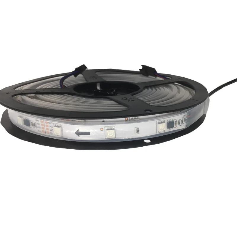 6803 IC Dream Color RGB светодиодная лента 5050 30LED/m IP67 водонепроницаемый 5 м + 133