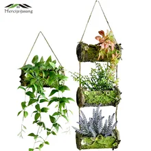 Цветочные вазы Nordic с изображением деревянных стен и пола ваза Завод Сухих подвеска в форме цветка пастырской стены ведро для дома/Свадебные украшения коридора G088