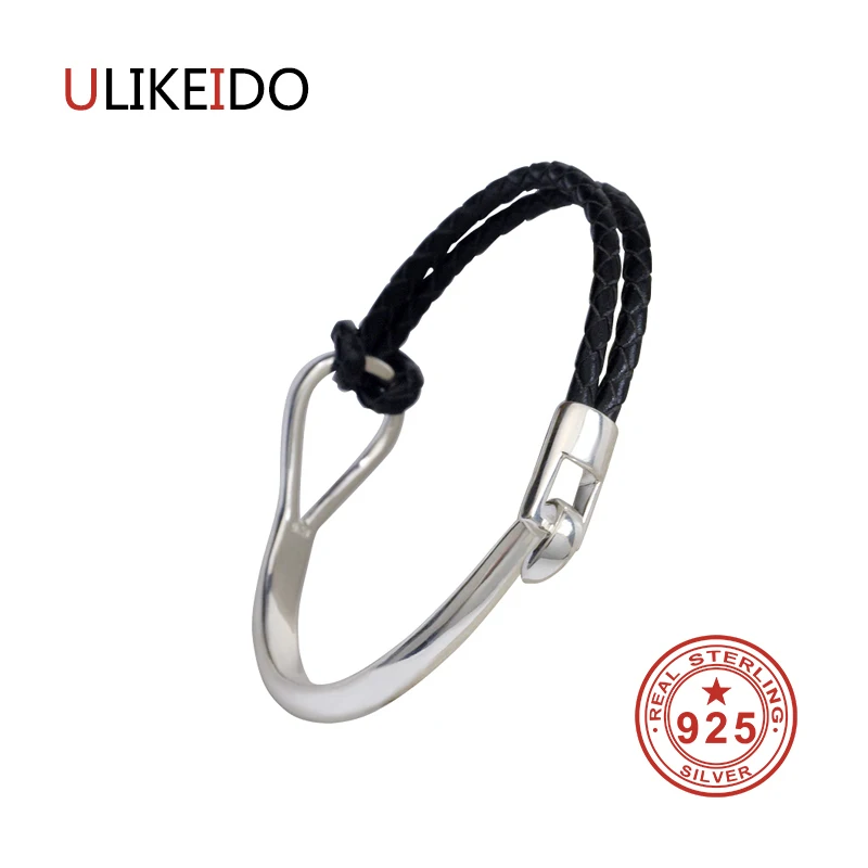 

100% Pure 925 Sterling Silver Bracelets Men Fashion Punk Hand Chain For Women Thai Silver Jewelry Charm Bracelet Homme 1360