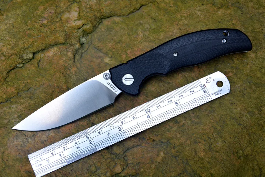 Comprar YSTART JIN02 bolsillo cuchillo cuchillos plegables D2 de hoja sistema de ejes G10 manejar 4 colores cuchillos de supervivencia al aire libre herramientas