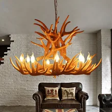 Europe Country 9 Head Candle Antler Chandelier American Retro Resin Deer Horn Lamps Home Decoration Lighting E14 110-240V Europe Country 9 Head Candle Antler Chandelier American Retro Resin Deer Horn Lamps Home Decoration Lighting E14 110-240V