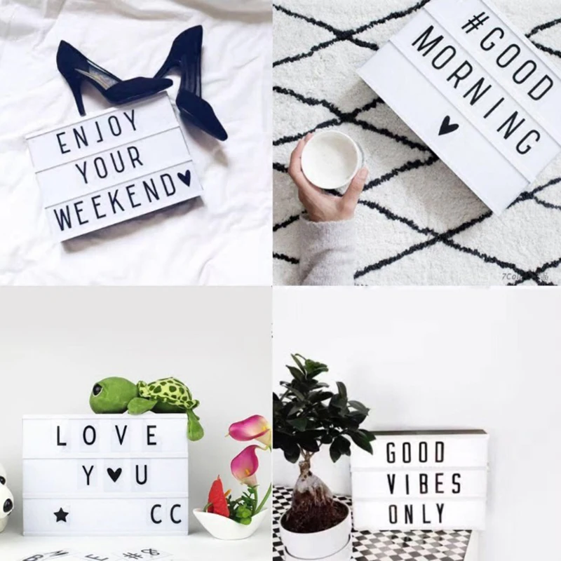 

Light Box Colorful Cards for LED Alphabet DIY Accessories Gifts Home &Amp; Living Cute Lights USB Cinema Night Lamp