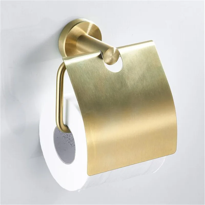 LIUYUE держатель для туалетной бумаги матовый золотой кулон из нержавеющей стали бумажные крючки для полотенец держатель рулона бумаги аппаратные средства с крышкой