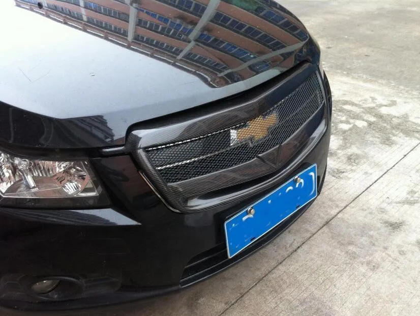 Для Chevrolet Cruze Carbon Fiber Комплект переднего корпуса авто бампер сетка решетка решетки 2009