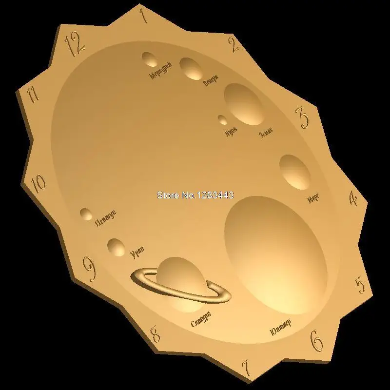 

3D model relief figure STL format 3d model relief  for cnc in STL file format Clock_7