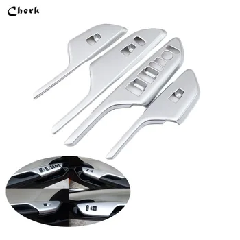 

For Honda Civic Sedan Hatchback 2016 2017 2018 Chrome Interior Door Window Lift Switch Button Panel ABS Cover Trim Car Styling