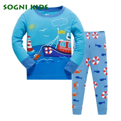 Комплект одежды для маленьких девочек и мальчиков; детские пижамы; одежда для сна из хлопка; Modis; детская одежда для сна с длинными рукавами для малышей - Цвет: 02