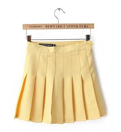 Плиссированная юбка в консервативном стиле с высокой талией, Женская однотонная тонкая мини-короткая юбка, 8 цветов, XS-L