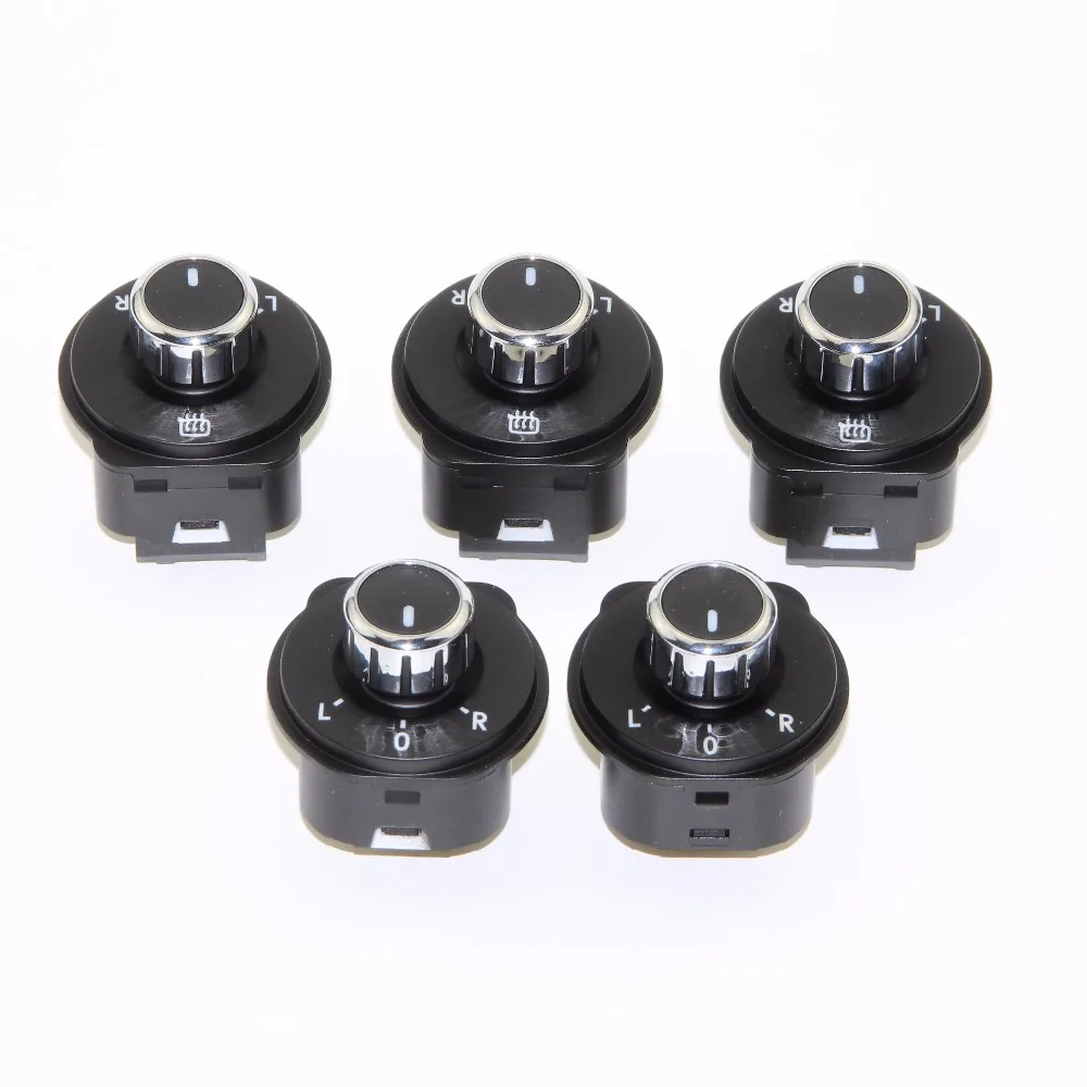 5pcs Exterior Rear Side Mirror Switch Adjust Knob For Polo 6R 2011 2016