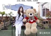 big plush round eyes big bow tie red love sweater teddy bear toy huge bear doll gift about 160cm