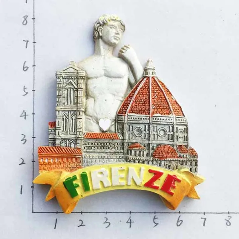 

BABELEMI Italy Fridge Magnet Souvenir Cattedrale di Santa Maria del Fiore David Resin Refrigerator Magnetic Sticker Decoration