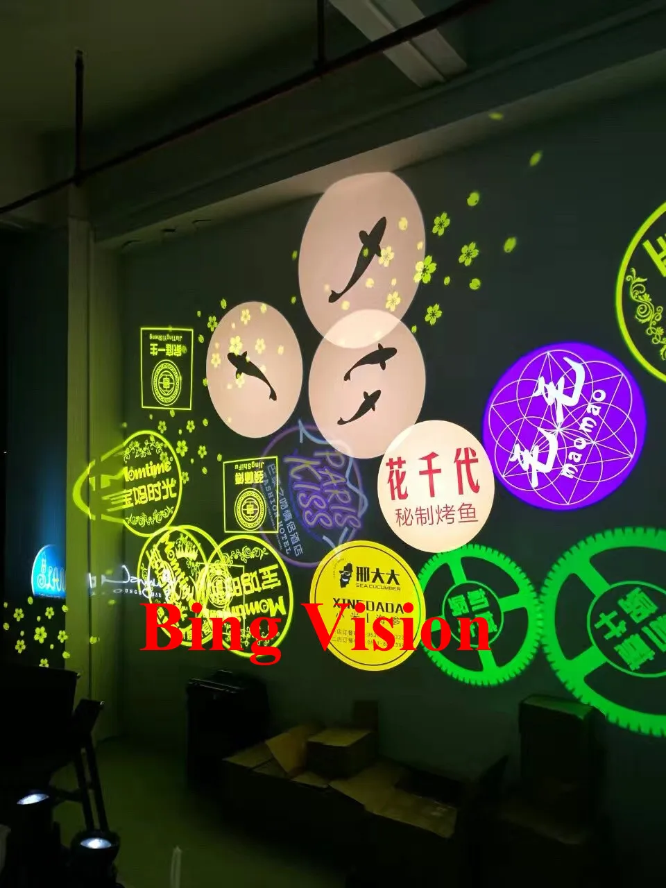 

High quality LED gobo image projector wedding party decorations Logo image projections lamp, 24w lndoor/2-color