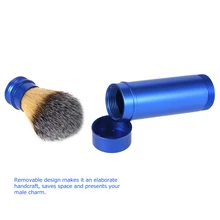 Нейлоновая Щетка для бритья съемное удаление бороды портативная щетка для очистки лица алюминиевая ручка