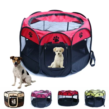 

Folding Pet tent Dog House Fordable Travel Pet Dog Cat Play Pen Sleeping Fence Pet Dog Puppy Kennel Cushion
