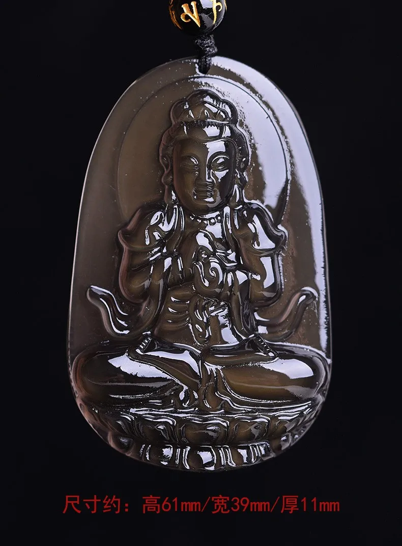 Light color and genuine ice Obsidian Shakya Mani Buddha Pendant and Korean peace natal Buddha/