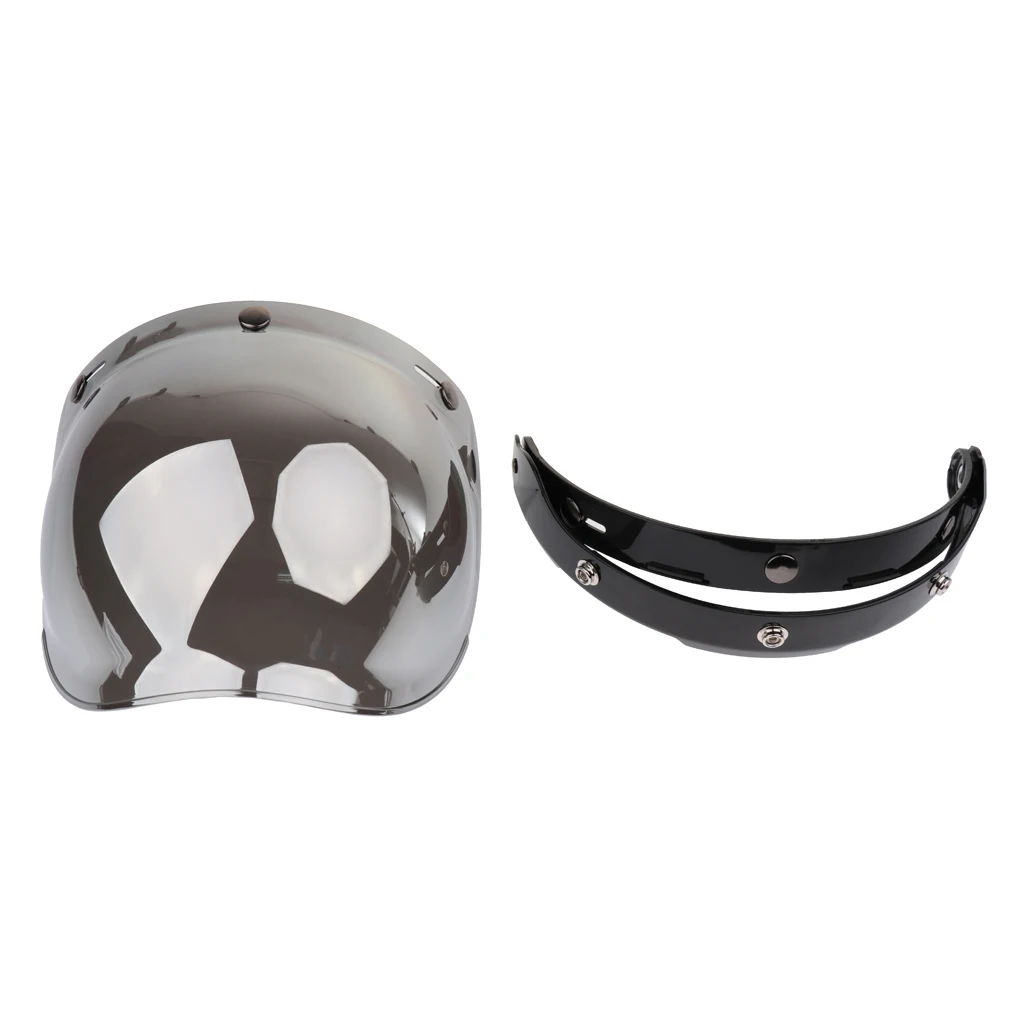 3-Snap Bubble Wind Shield Visor For Bonanza Biltwell Motorcycle Helmet