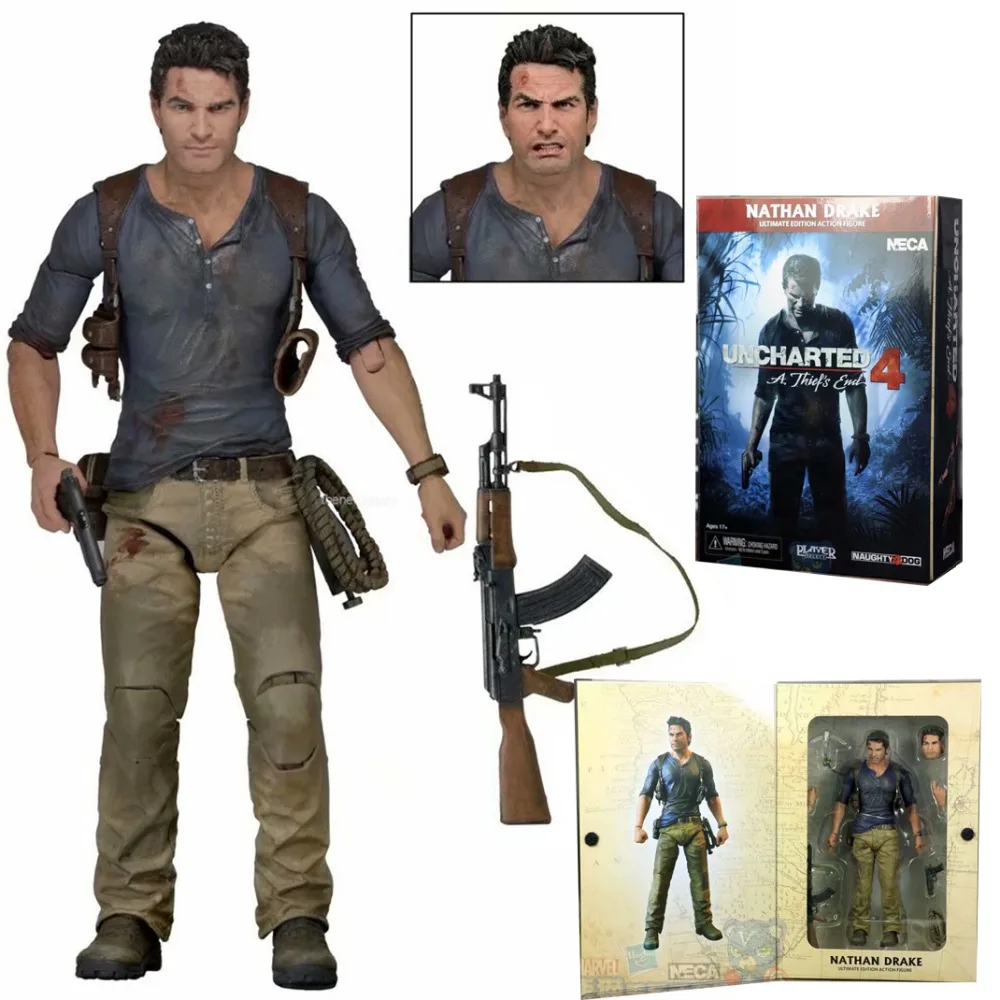 NECA Uncharted 4 A thief's end Nathan Drake Ultimate Edition ПВХ фигурка Коллекционная для детей игрушки