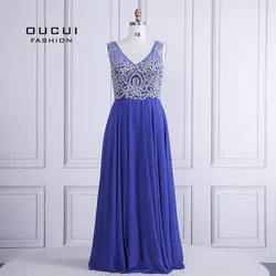 Синий величественный с аппликацией длинное шифоновое платье для подружки невесты 2019 женское платье для свадебной вечеринки элегантное