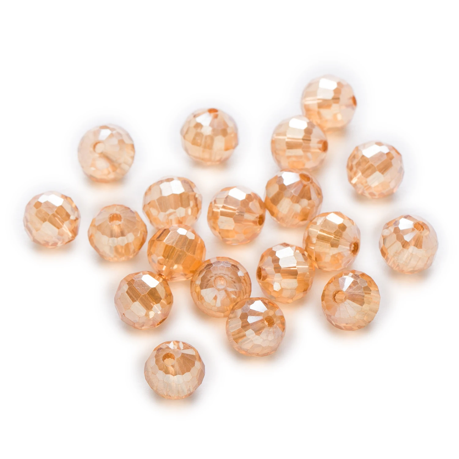 Spacer Beads Jewelry Champagne Crystal Glass 50 Piece 610mm Making For