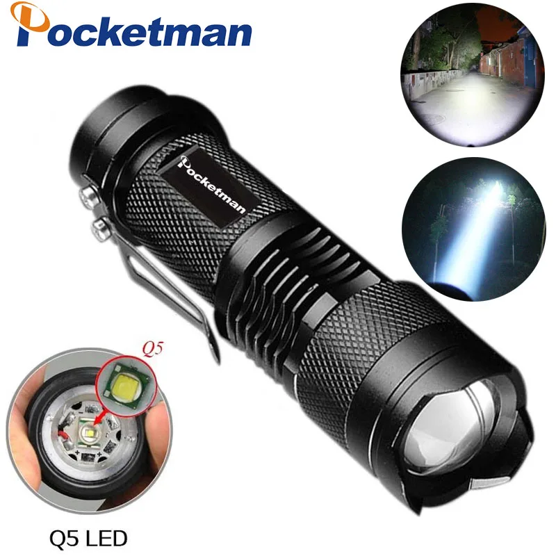 Фонарик светодиодный 2000 люмен q5 lanterna led flashlight cree q5zoomable torch