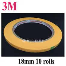 10x Новая 3 м 18 мм* 50 м 3M244 желтая Маскировочная лента для печатной платы авто высокотемпературная живопись покрытие Экранирование защиты#32