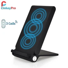 CinkeyPro QI Wireless Charger Dock Holder for Samsung Galaxy S6 S7 S8 Edge Note 5 Pad Charging Stand 5V 1A Adapter Charge