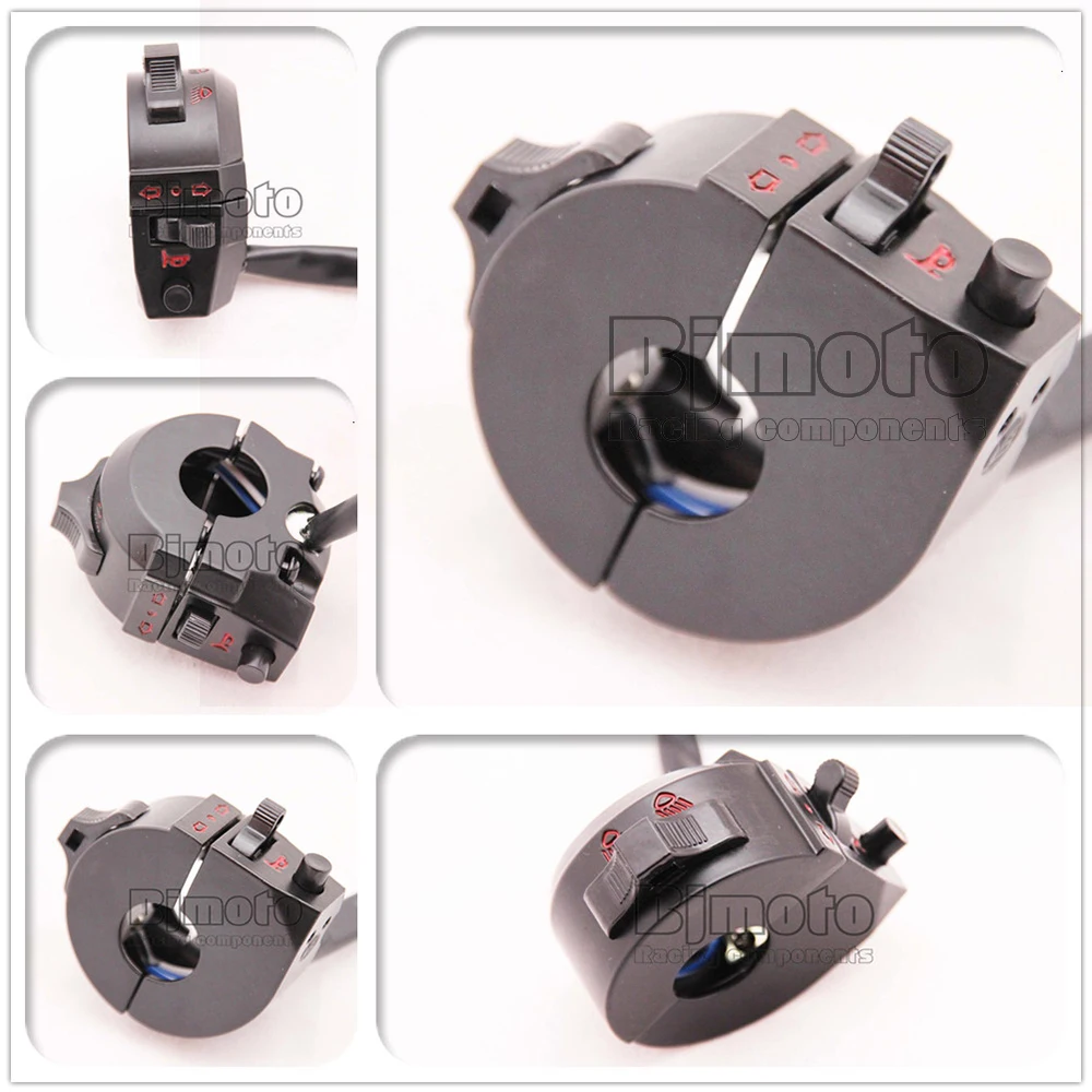 

BJGLOBAL 7/8'' Motorcycle Handlebar Horn Turn Signal Light Control Switch Blinker Switchs For Honda Yamaha Harley Kawasaki BMW