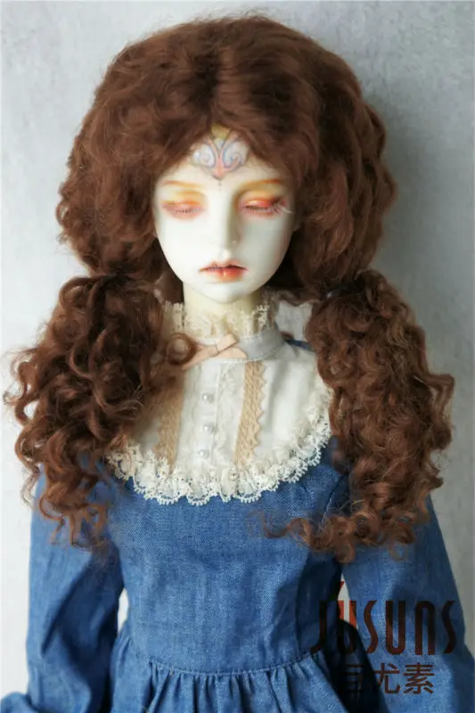 JD139 1/3 SD мохер BJD парик длинные MID прощание вьющиеся кукла парик 8-9 дюймов кукла аксессуары