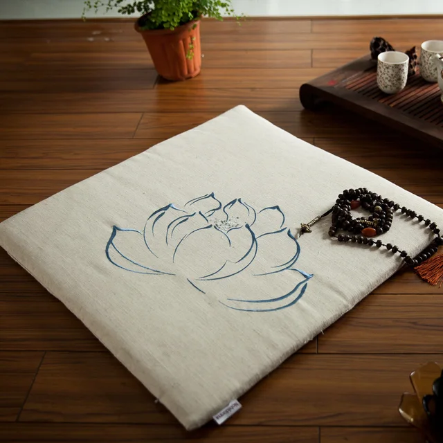 praça 60 cm almofada do sofá bordado estilo oriental japonês zabuton
