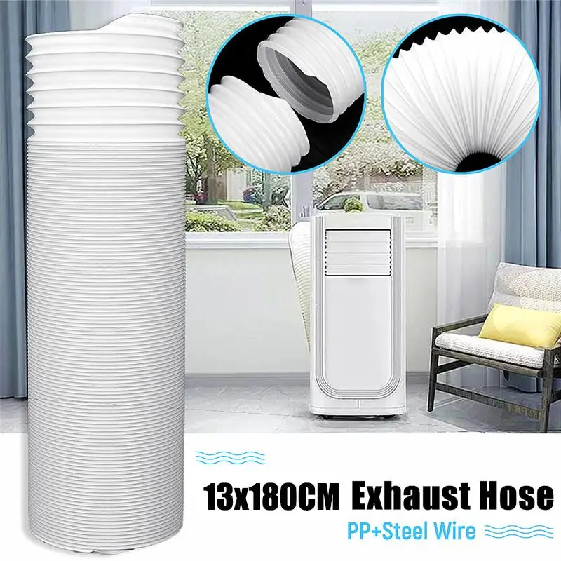 

13X180cm Universal Exhaust Hose Tube For Portable Air Conditioners Vent Hose Part Repair White Exhaust Pipe Vent Hose Outlet
