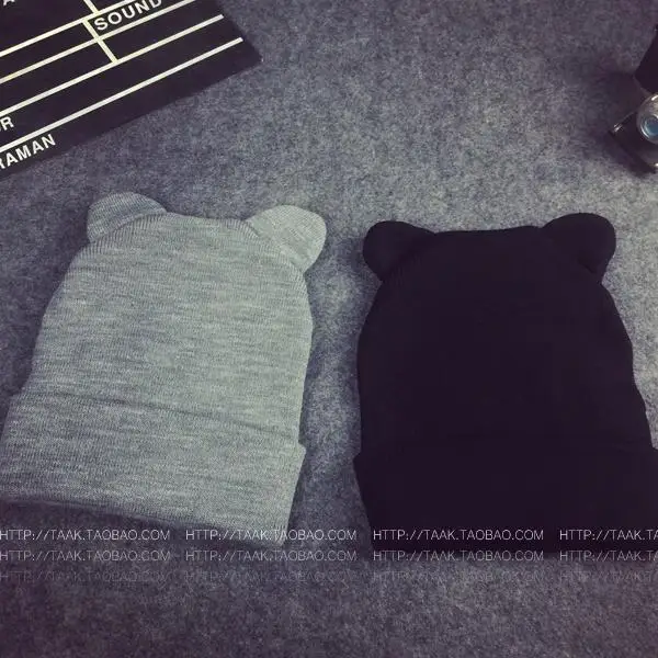 

VORON Brand 2017 New Winter Cotton Knitted Caps For Parent-child Lovely Cat Ear Beanies Cute Casual Hats New Arrivals Gorros