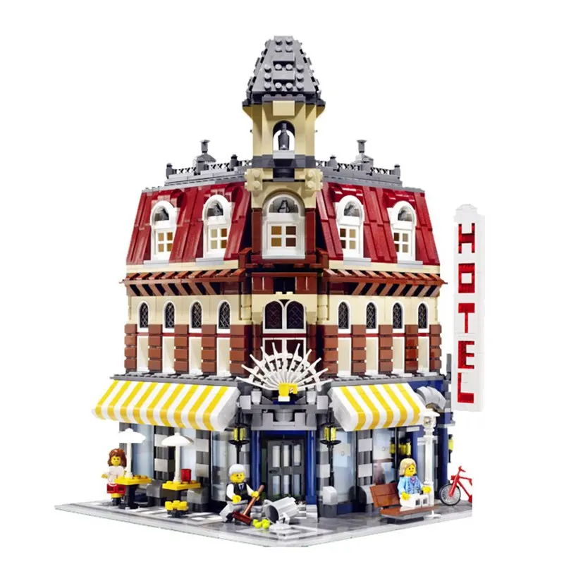 

2018 Upgraded Creator The Cafe Corner 2133Pcs Street View Building Blocks Toys For Children Compatible Legoing Creators 10182
