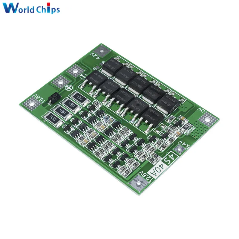 4S 40A литий ионная аккумуляторная плата PCB BMS 18650 модуль Lipo Cell с балансировкой для