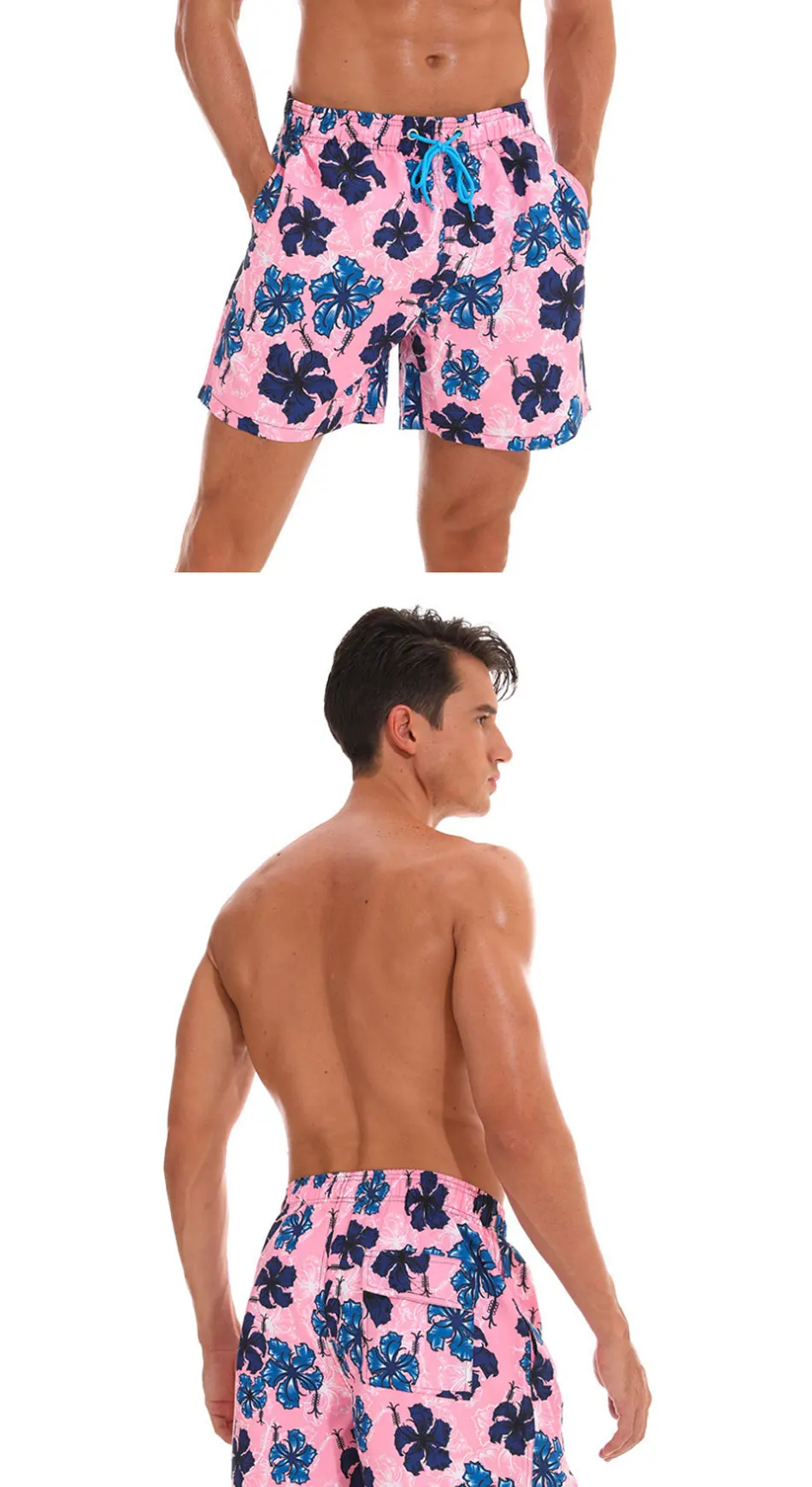 Новые мужские плавки быстросохнущие пляжные шорты с карманами короткие плавки с сеткой купальные костюмы с подкладкой купальные костюмы